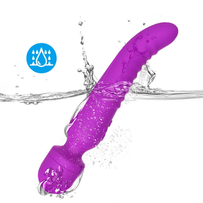 Dual End Massager Intelligent Heating AV Wand Soft Neck Dildo Vibrator