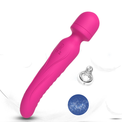 Dual End Massager Intelligent Heating AV Wand Soft Neck Dildo Vibrator