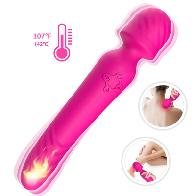 Soft Silicone Bendable AV Wand Massager Neck Dual End Intelligent Heating