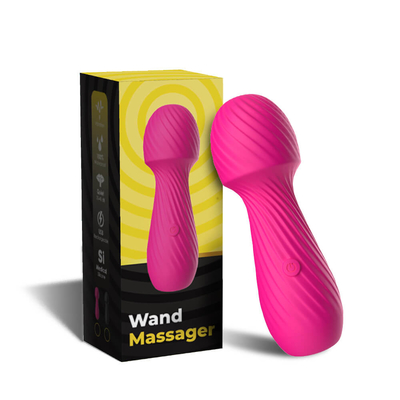 Mini Portable AV Wand Vibrator USB Rechargeable Female Clitoral Nipple Orgasm