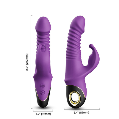 Magnetic Charging Rabbit Dildo Big Rotating Vibrator Penis Thrusting