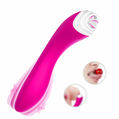 Dildo Vibrator Tongue Licker Stimulator , Waterproof Vagina Stimulation Massager