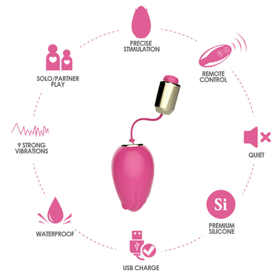 G Spot Vibrating Egg Sex Toys For Women Wireless Control Mini Flower Silicone