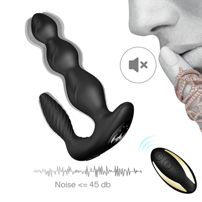 9 Speed Vibrating Anal Butt Plug Three Motors Perineum Stimulator Wireless Remote