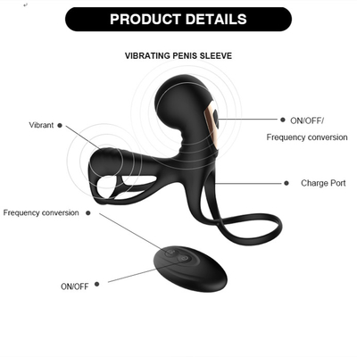 Dual Motor Soft Silicone Penis Sleeve