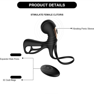 Mens Prostate Massager Handheld Vibrating Male Masturbator Silicone Penis Sleeve