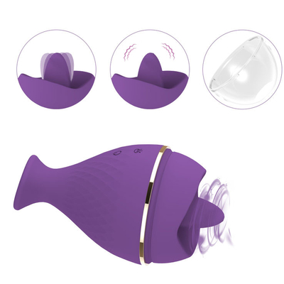 10 Frequencies IPX6 Tongue Licking Sex Toys Rechargeable Vagina Sucking Toy