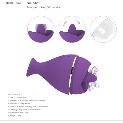10 Frequencies IPX6 Tongue Licking Sex Toys Rechargeable Vagina Sucking Toy