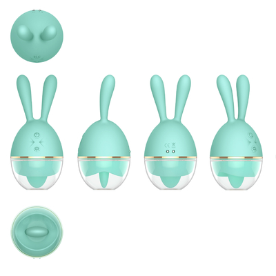 Soft Rabbit Waterproof Dual Motor Tongue Licking Vibrator Pleasure Toys For Women
