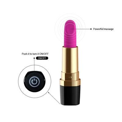 100mm 6V 50 Mins Black Rose Sex Toys Pink Lipstick Vibrator For Girls Sex Toy