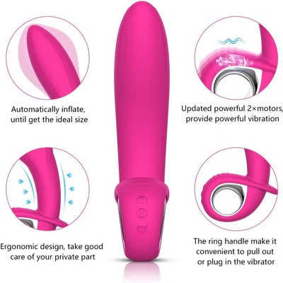 Inflatable Anal Vibrator Vaginal Orgasm Vibrator Men Prostate Massager Butt Plug