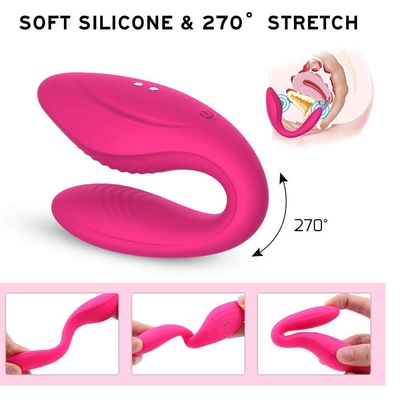 C Shape Wearable G Spot Vibrator Sex Toy Wireless Remote Control Couples Clit Vibrator