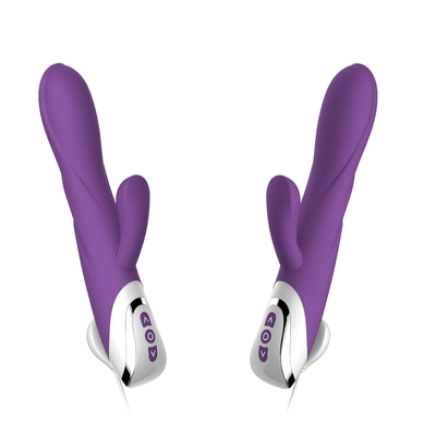 Heating Rechargeable Silicone Rabbit G-Spot Vibrator Waterproof Vagina Clitoris Stimulator For Female