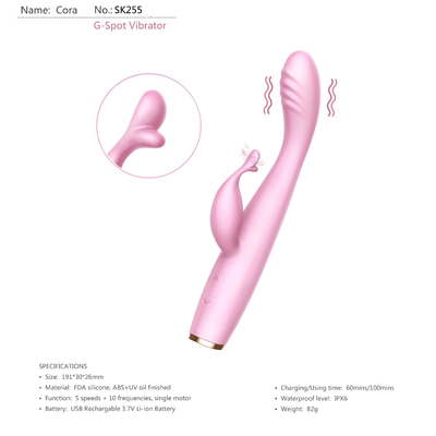 Wireless G Spot Soft Anal Vibrator Female Dual Motor Silent Rabbit Vibrator