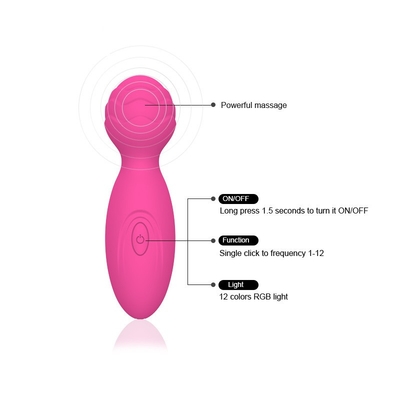 34.5mm Silicone AV Wand Massager Mini Electric Sex Wand Vibrator Wand Massager