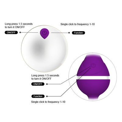 1h 170mm Silicone Vibrating Egg High Intensity Vibrator With Lithium Battery