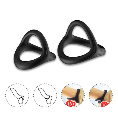 Stretchy 100% Waterproof Silicone Cock Ring 9 Vibration Modes For Man Staying Hard