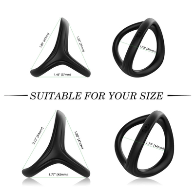 Stretchy 100% Waterproof Silicone Cock Ring 9 Vibration Modes For Man Staying Hard