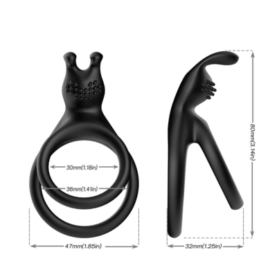 Full Silicone Vibrator Cock Ring RoHS Certified Male Clitoris Stimulating