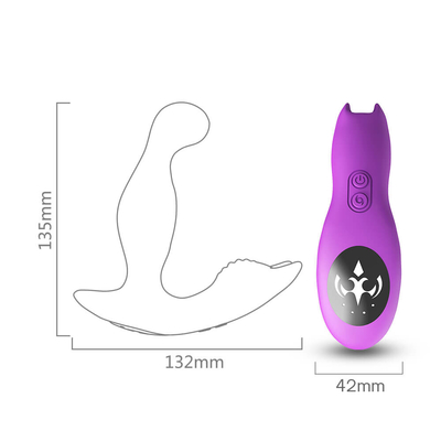 Rotating And Vibrating Men Prostate Massager Silicone Homemade Sex Toy