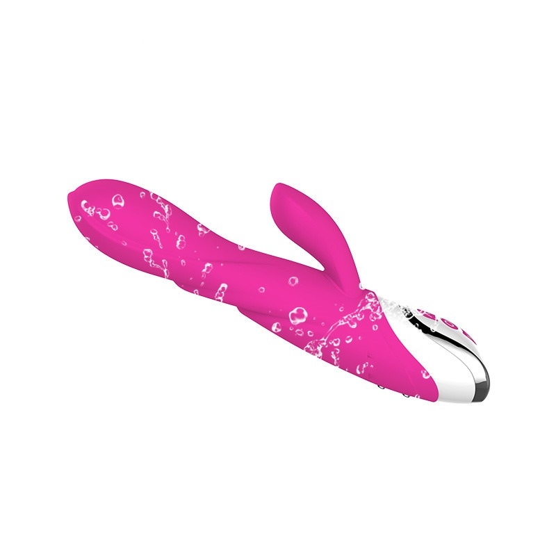 Heating Rechargeable Silicone Rabbit G-Spot Vibrator Waterproof Vagina Clitoris Stimulator For Female