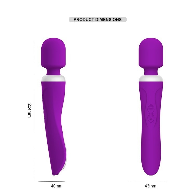 IPX5 Custom Silicone Female Free Dildo Toys Electric Clit Vibrator 60 Mins 224mm